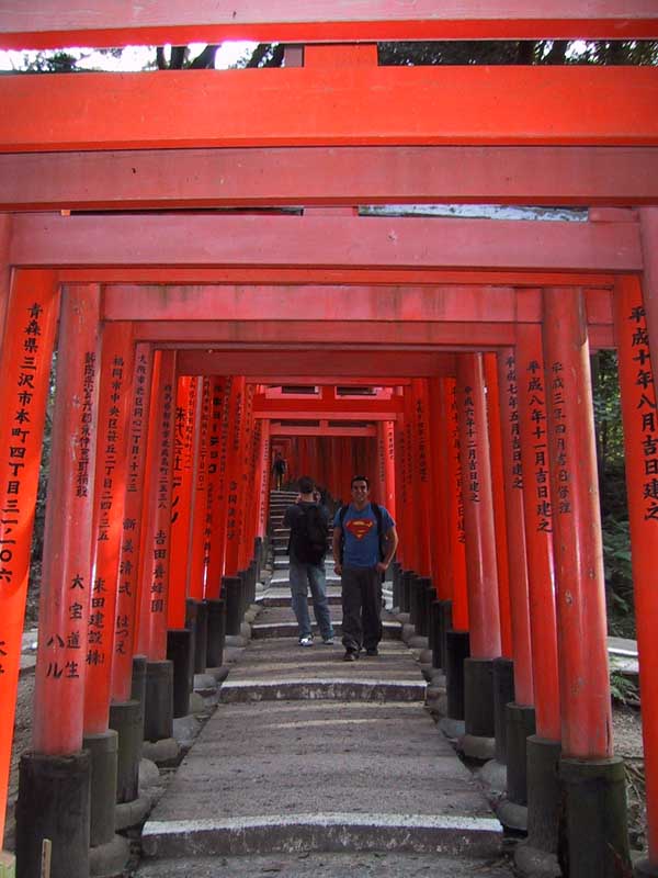 Ron and I under the torii of Fushimi Inari