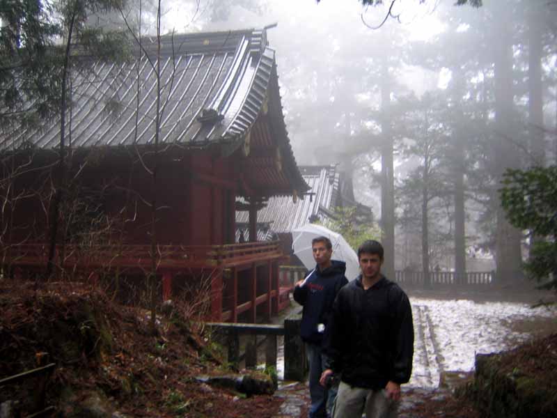 Jason and I at a little shrine we found somewhere up in the surrounding mountains