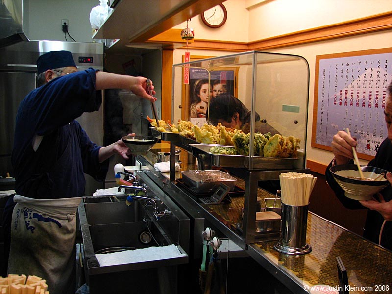 Lunch in a cozy little noodle shop.