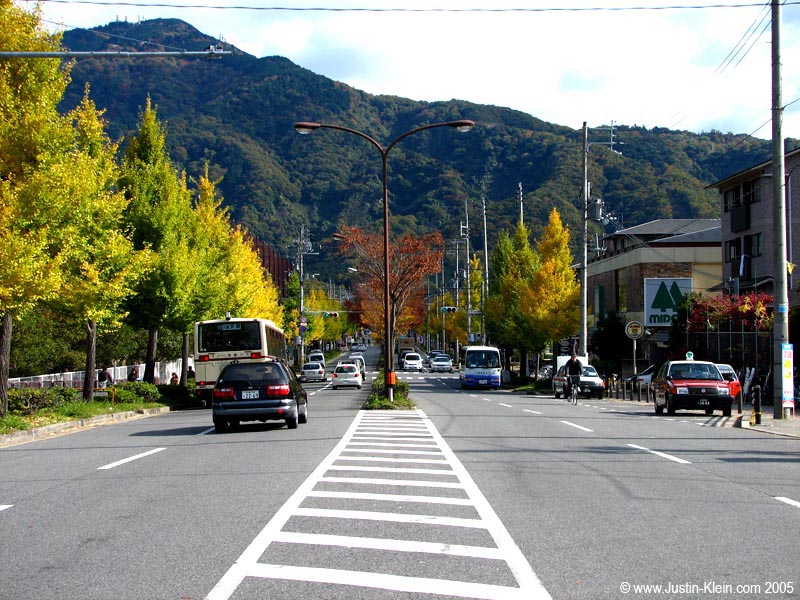A main street just North of Kyoto.