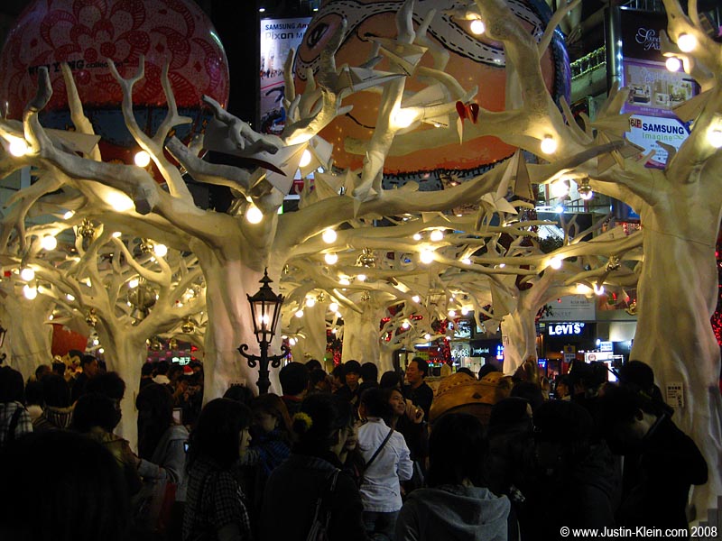 A snowy village display in Times Square (yep, Hong Kong’s got one too).