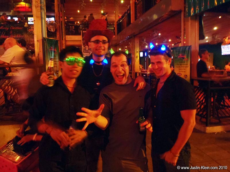 The partyboy crew: Herb, Stefan, Kelly and I.