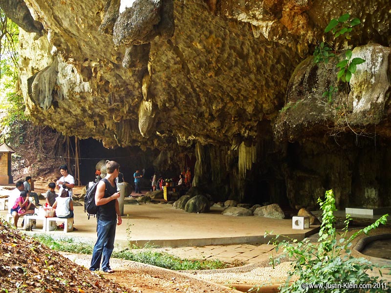 The entrance to the cave.