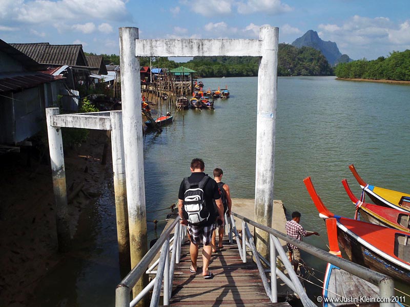 It was just us, the boatman, and one Austrian couple.