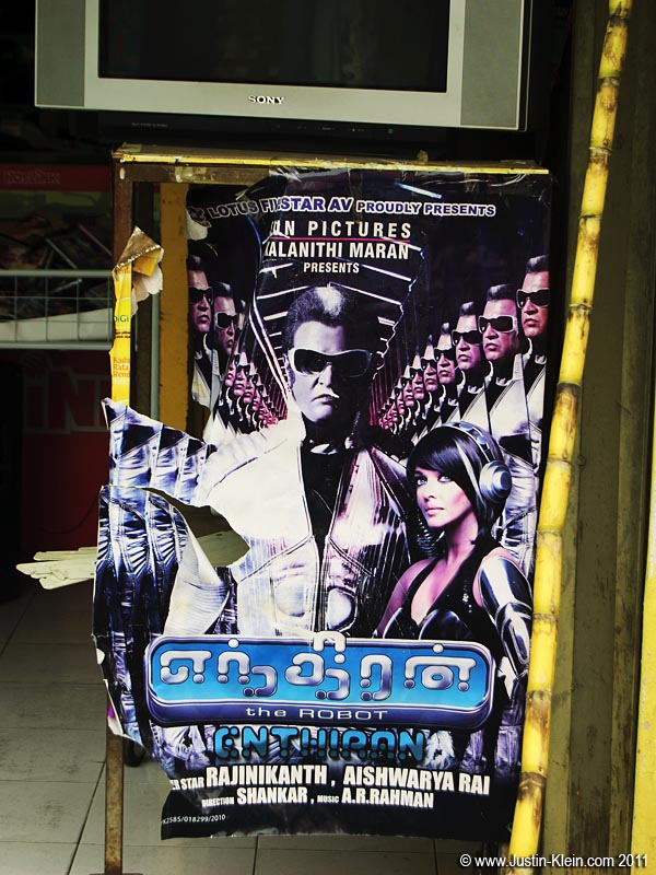 A poster for ROBOT, the latest smash-hit out of Bollywood. I actually had seen it before (and to be perfectly honest, thought it was “very meh” : P)