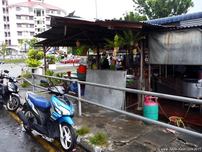 Seeking shelter from the rain.