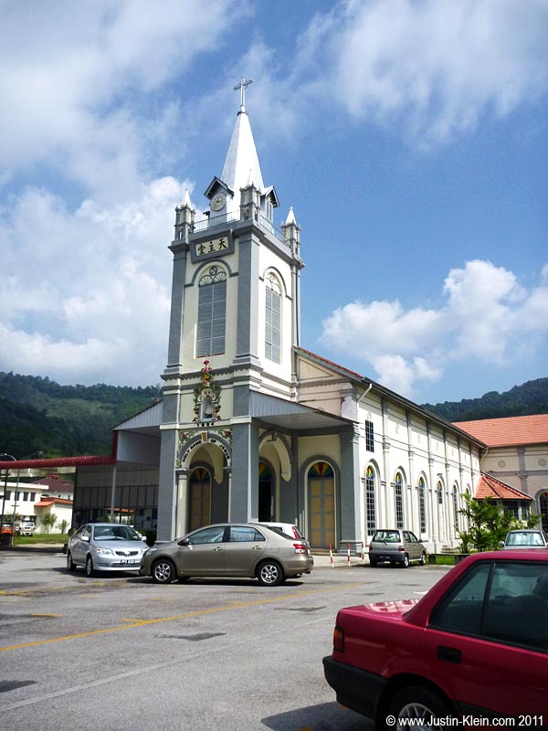 A church on the edge of town.