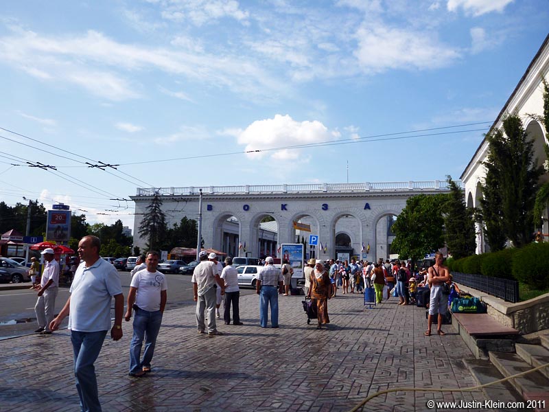 The train station in Simferopol, where we caught our sleeper to Kiev.